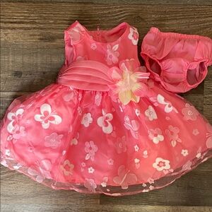 Ashley Ann Pink Floral Infant Dress